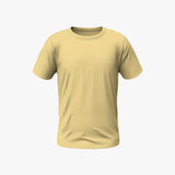 Beige t-shirt on a white background.