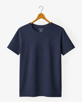 Women’s Suvin Gold Cotton T-Shirt – Ultra Soft Mid-Weight-Navy Blue