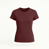 Maroon t-shirt on a white background