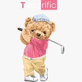 Teddy_Bear_Golf_T-Shirt_-_Women_Black_Organic_Cotton_Tees
