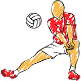 Volleyball Player T-Shirt for Mens - Organic Graphic Print Crew Neck T-shirts