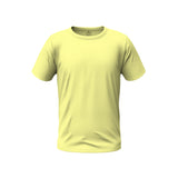 Crew Neck Banana cream blank T-shirt 