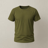 Green t-shirt on a beige background