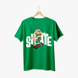 skate green graphic tee